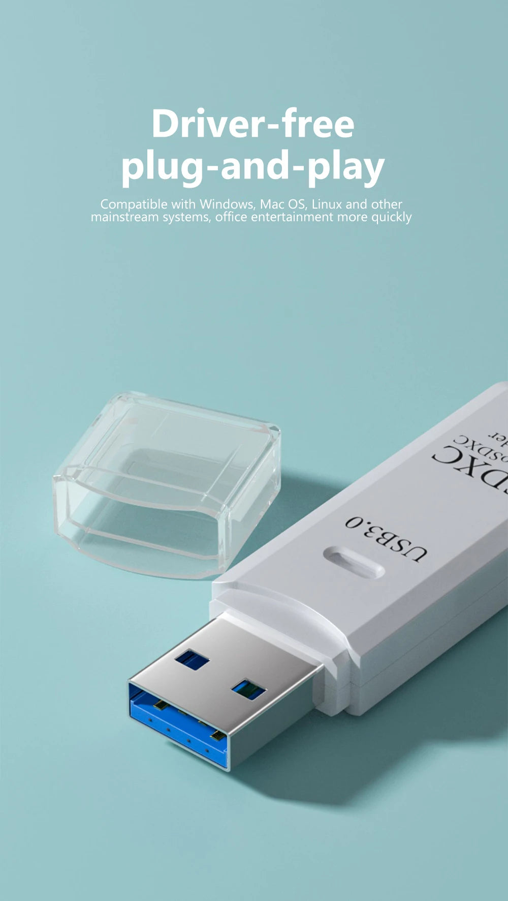 Lecteur de carte USB 3.0 2 en 1, lecteur de carte Micro TF sd, adaptateur usb, lecteur de cartes haute vitesse, carte mémoire TF pour PC, accessoires pour ordinateur portable