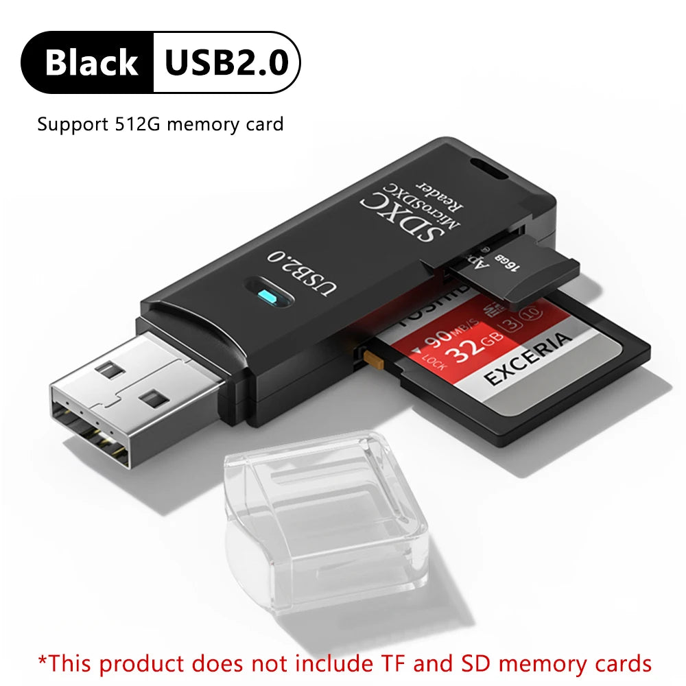 Lecteur de carte USB 3.0 2 en 1, lecteur de carte Micro TF sd, adaptateur usb, lecteur de cartes haute vitesse, carte mémoire TF pour PC, accessoires pour ordinateur portable