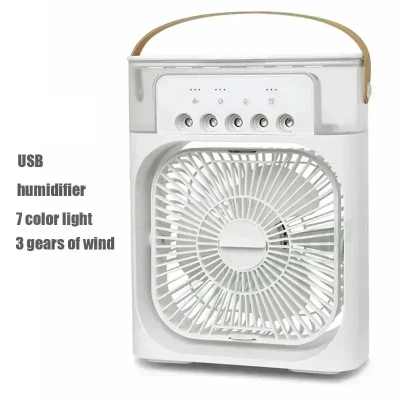 Nouveau 3 en 1 ventilateur climatiseur ménage Mini refroidisseur d'air LED veilleuse Portable humidificateur réglage de l'air ventilateur bureau maison ventilateur