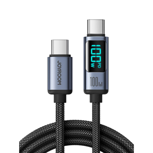 Fashion Digital Display Type C To USB Type C Cable 1.2M 100W Data Cord Quick Charge High Speed Fast Charge Cable